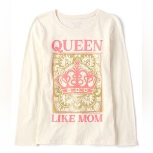 Girls Mom Graphic Tee - Halo white